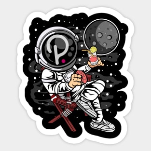 Retirement Plan Astronaut Polkadot DOT Coin To The Moon Crypto Token Cryptocurrency Blockchain Wallet Birthday Gift For Men Women Kids Sticker